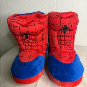 Marvel Spider-Man Bright Red Plush Character Slippers